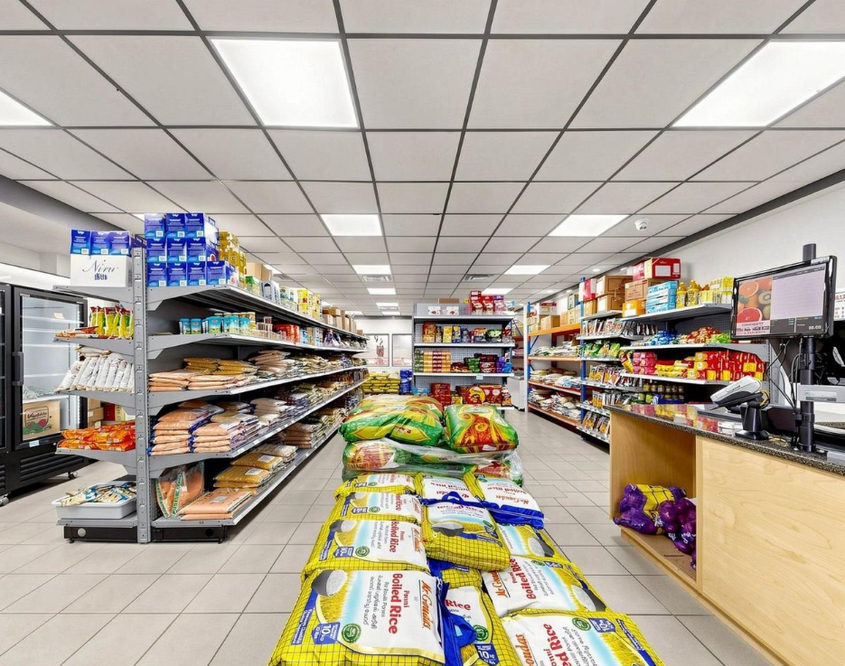 Rice and pantry aisle at Delta Market