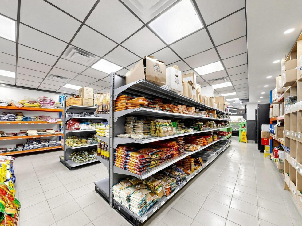 Grocery aisle at Delta Market
