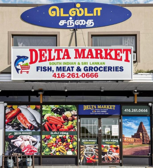 Delta Market storefront on Eglinton Ave E